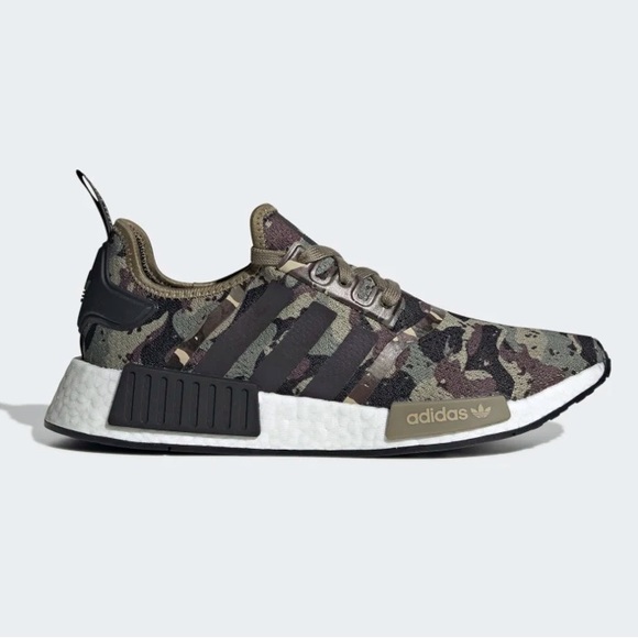 adidas gazelle silver green womens Adidas NMD_R1 "Grey Camo"  Beater Sneaker